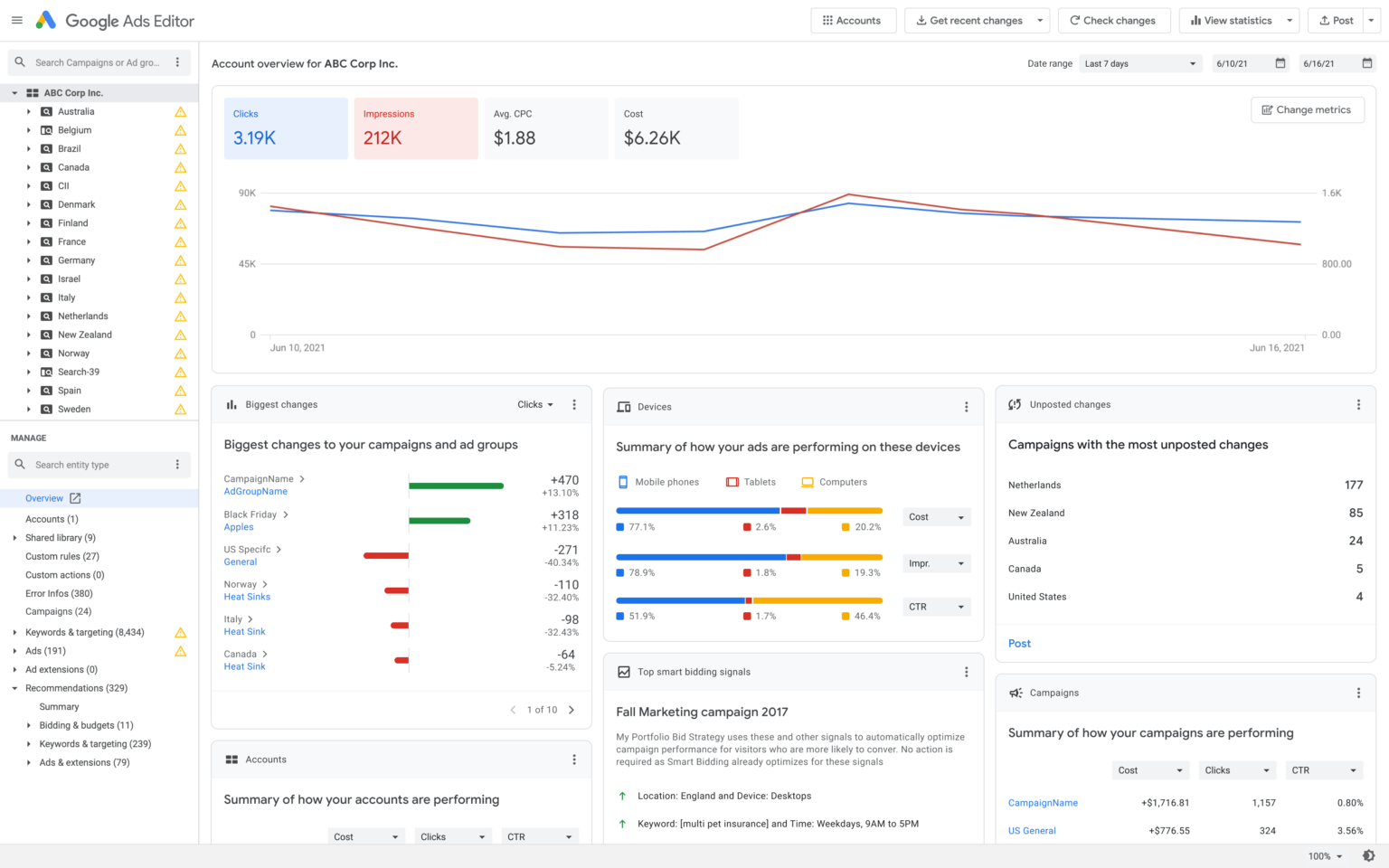 Google Ads Editor is a downloadable application for managing your offline changes on simple or complex Google Ads campaigns